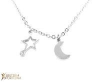 Moon and star necklace